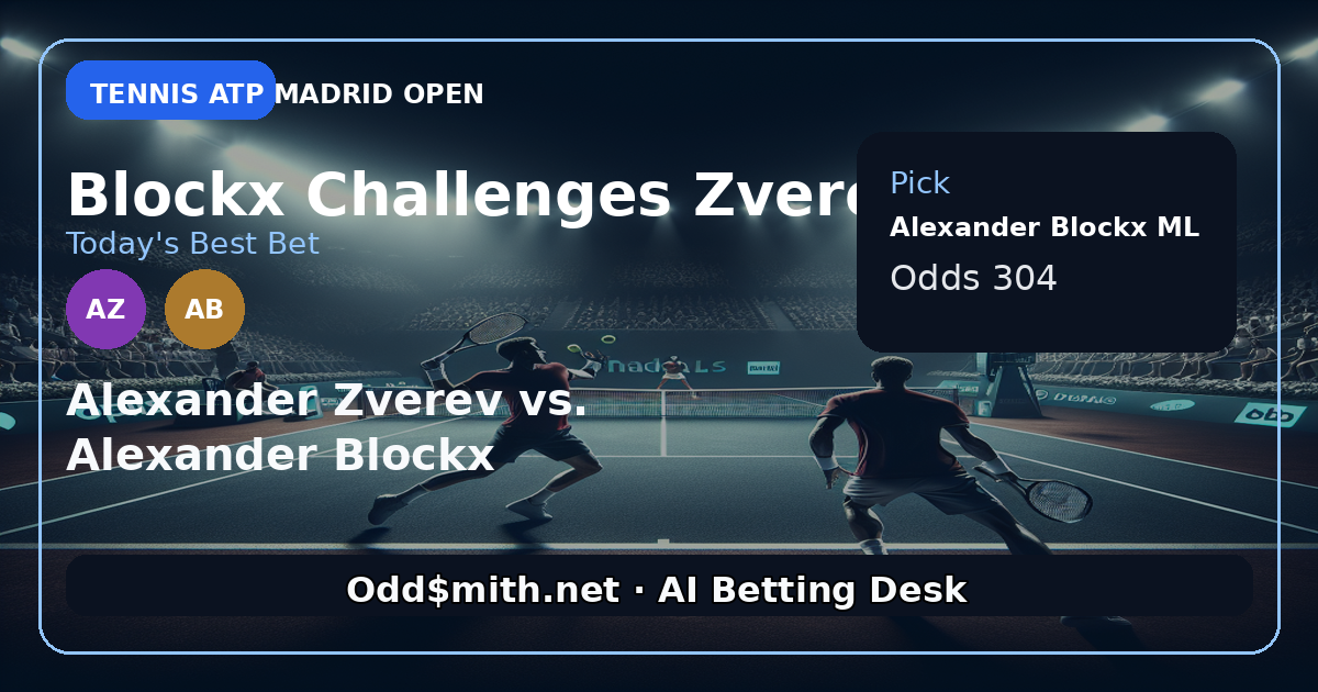 Blockx Challenges Zverev in Madrid Semifinal: A Live Underdog Play