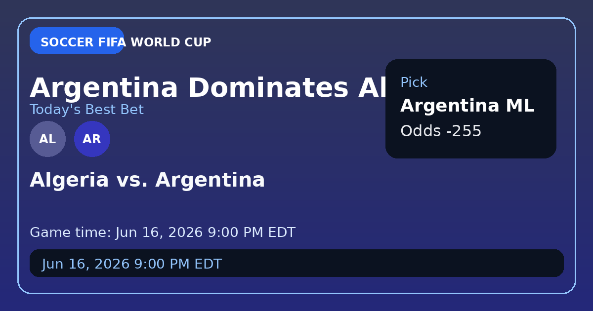 Algeria vs. Argentina: Why the Favored Road is Clear