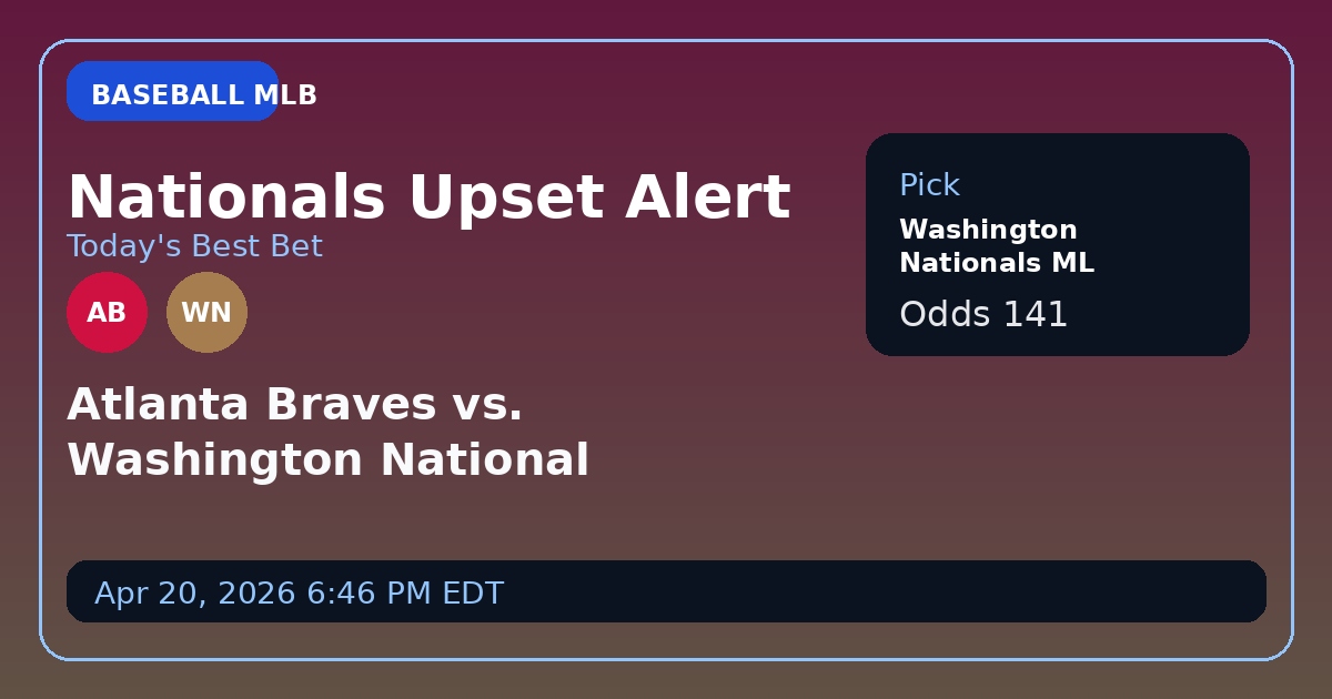 Betting on the Nationals Against the Braves