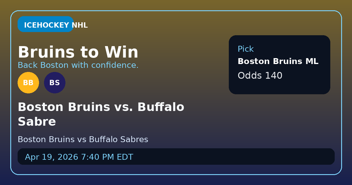 Boston Bruins vs. Buffalo Sabres: Betting on Trust