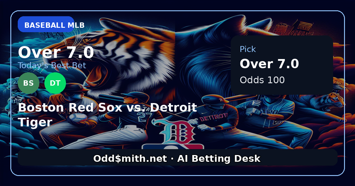 Boston Red Sox vs. Detroit Tigers prediction: Over 7.0