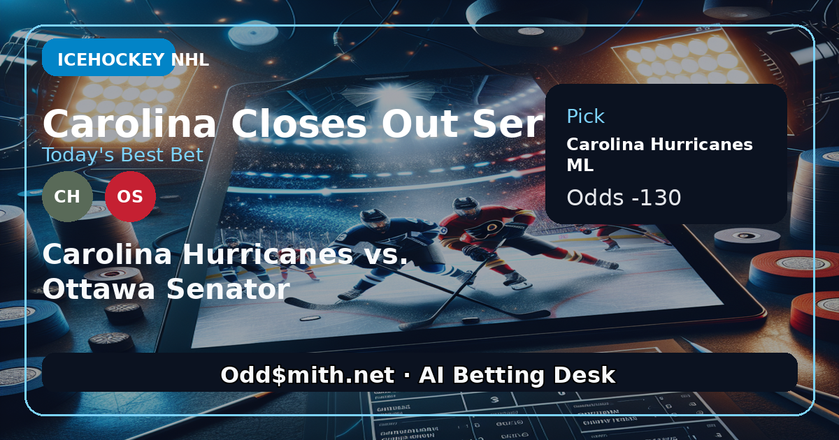 Carolina Hurricanes to End Series on Home Ice: A Sharp ML Play