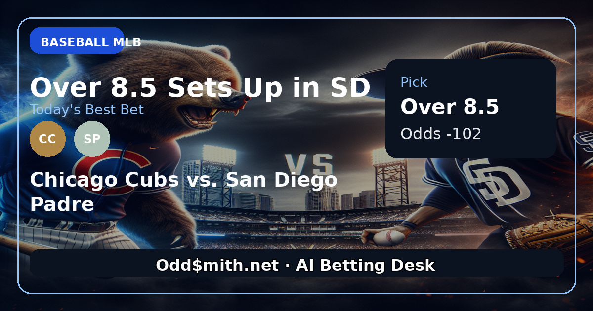 MLB Total Over 8.5 in Padres-Cubs Series Opener