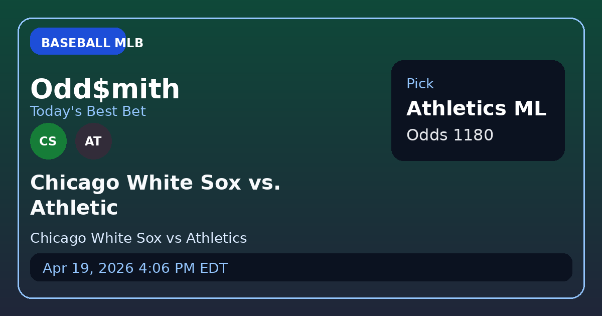 Trust the Athletics to Take Down the White Sox