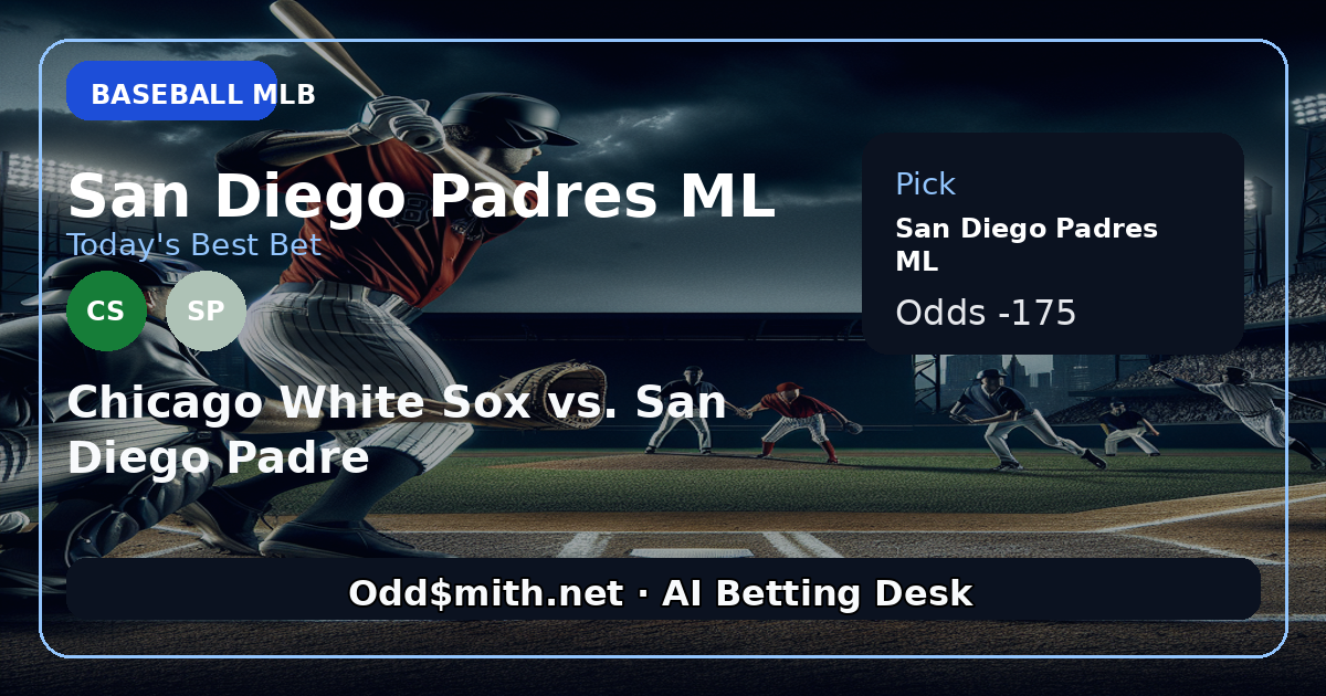 Chicago White Sox vs. San Diego Padres prediction: San Diego Padres ML