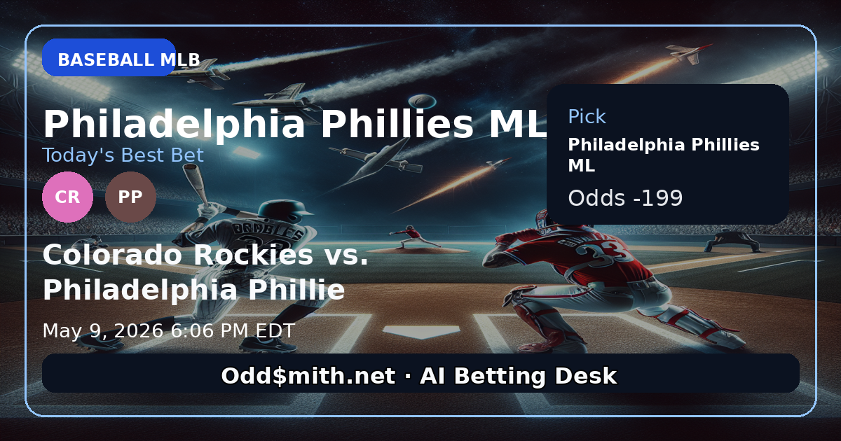 Colorado Rockies vs. Philadelphia Phillies prediction: Philadelphia Phillies ML