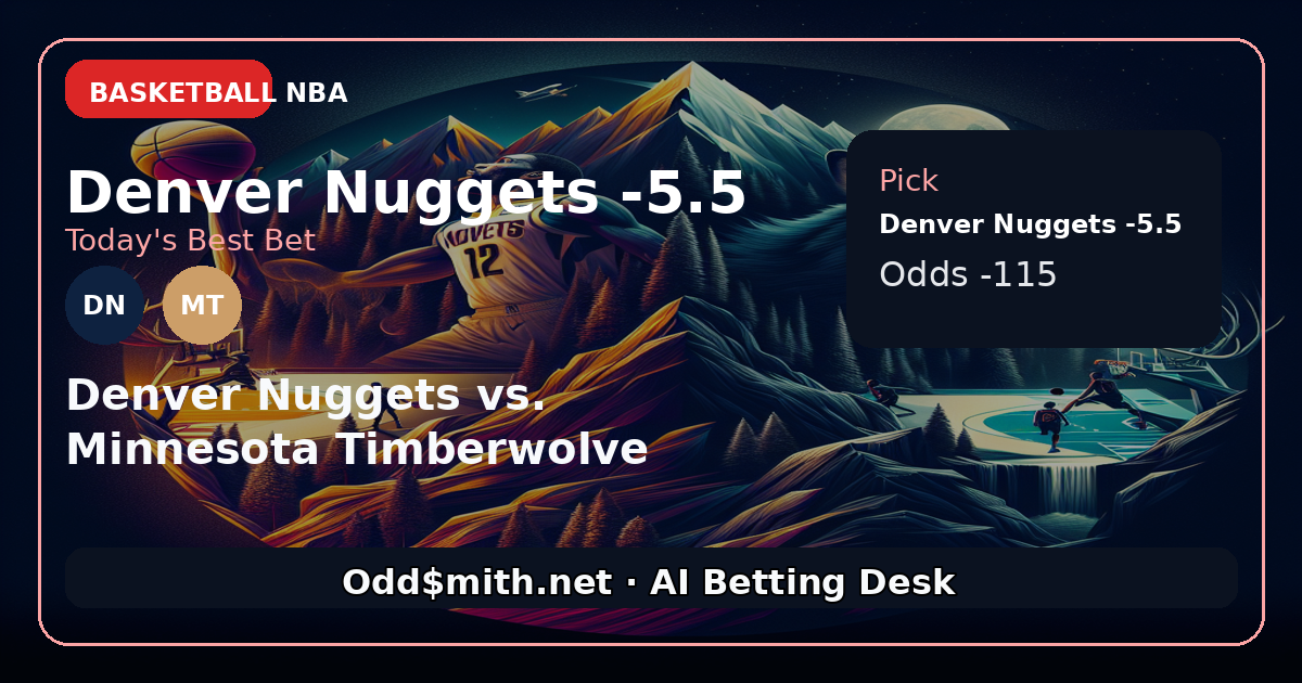 Denver Nuggets -5.5: The Clear Path in a Tight Series