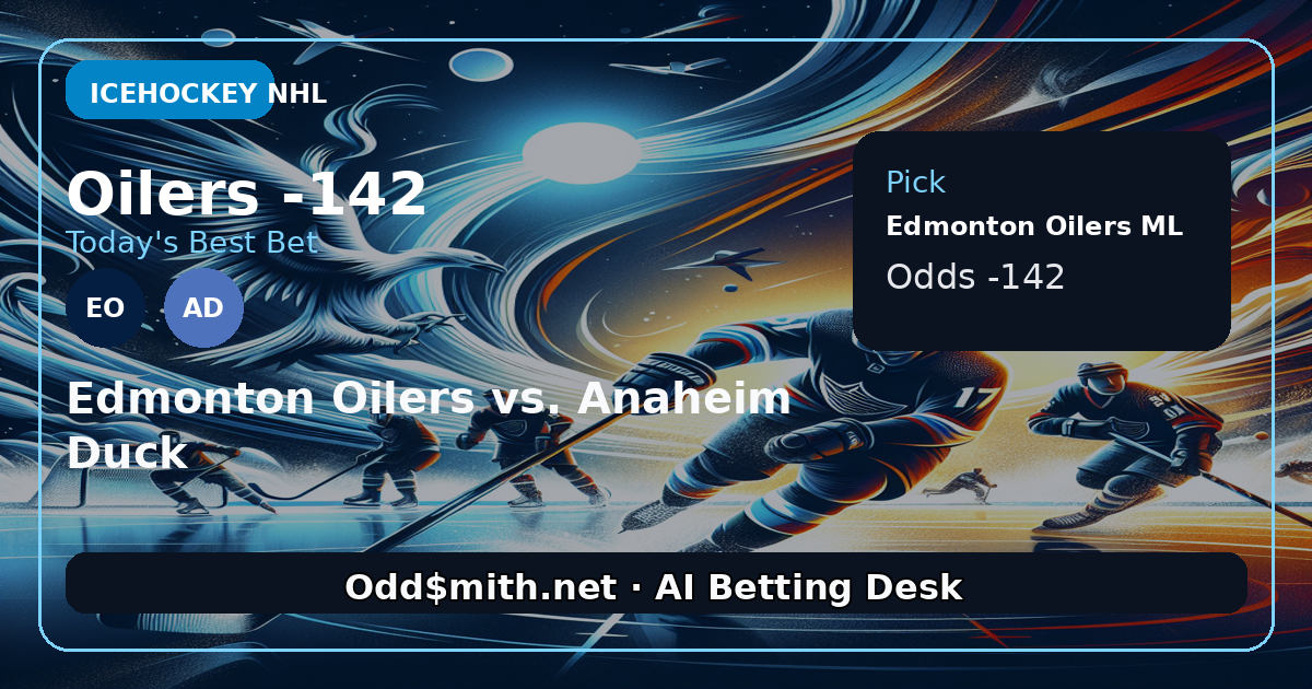 Edmonton Oilers -142: The Steadiest Path in a Tied Playoff Series