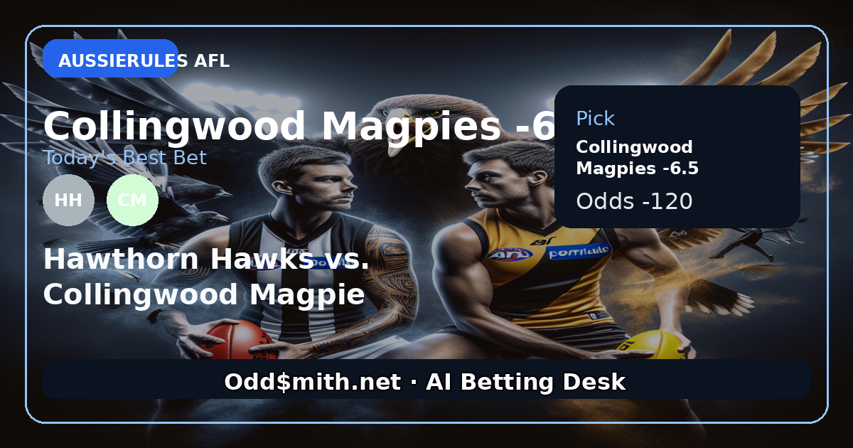 Collingwood Magpies -6.5 at -120: A Stronger Side With Defensive Edge