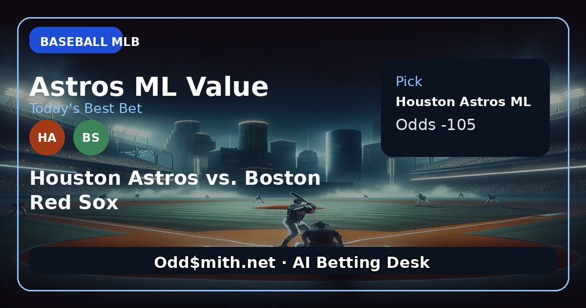 Astros Moneyline Play: Leveraging Pitching and Defense Against a Weak Red Sox Offense