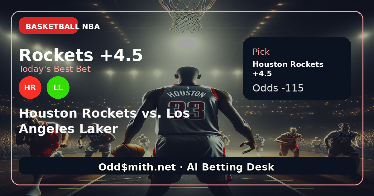 Houston Rockets +4.5: The Undervalued Play in Lakers' Pressure Cooker