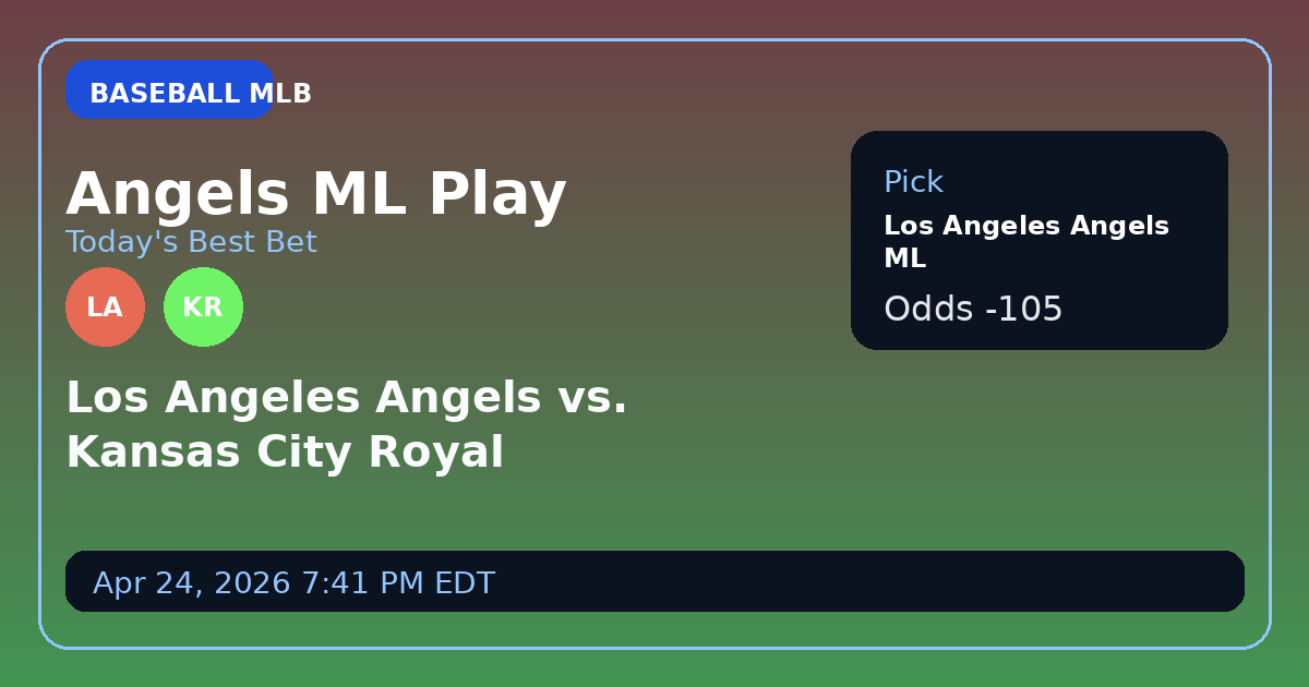 Angels Take Control in KC: A Moneyline Play with Edge