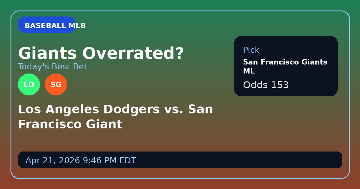 Giants to Silence Dodger Hype in NL West Showdown
