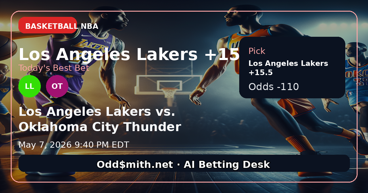 Los Angeles Lakers vs. Oklahoma City Thunder prediction: Los Angeles Lakers +15.5