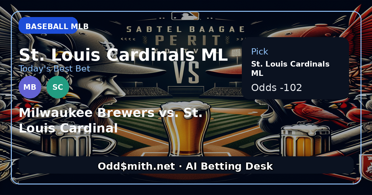 Milwaukee Brewers vs. St. Louis Cardinals prediction: St. Louis Cardinals ML
