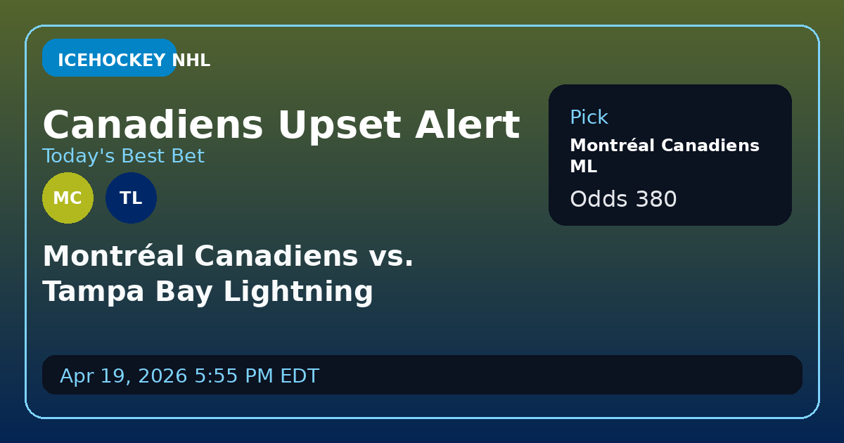 Canadiens to Upset Lightning