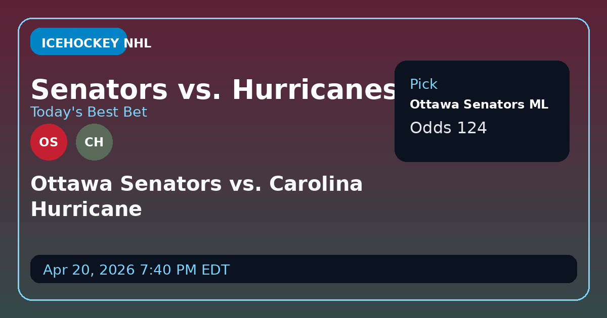 Trust the Senators Against the Hurricanes