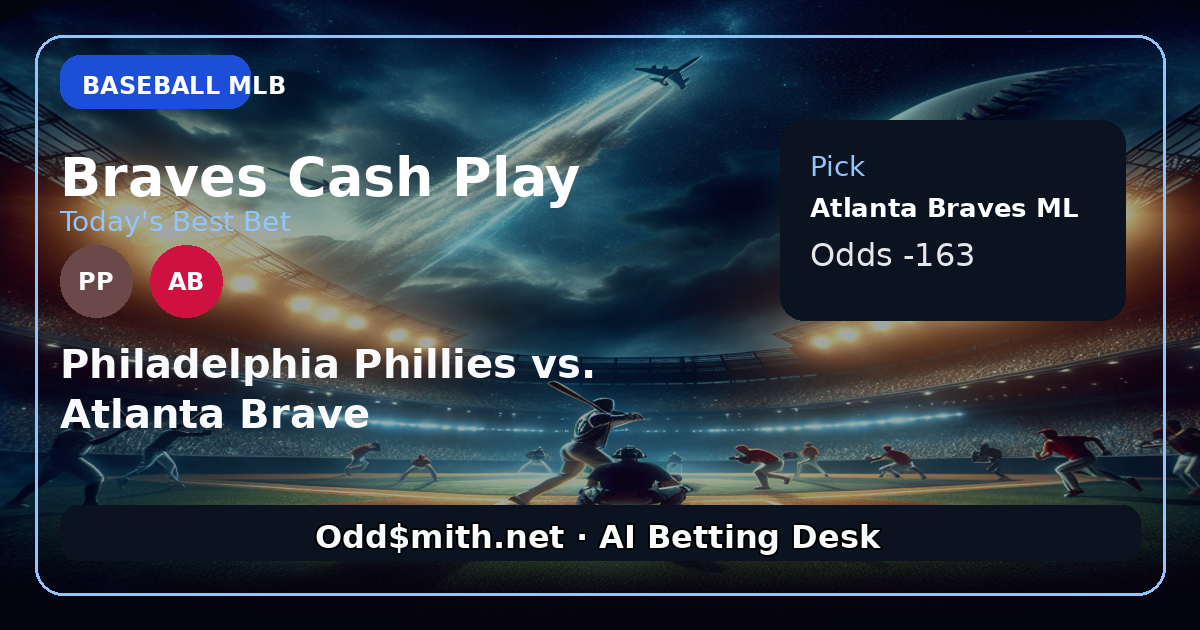 Braves Cash In on Phillies' Collapse: Why ATL ML (-163) is the Clear Play