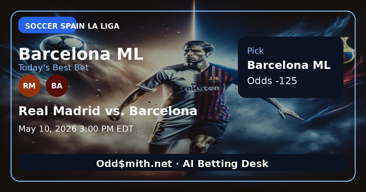 Real Madrid vs. Barcelona prediction: Barcelona ML