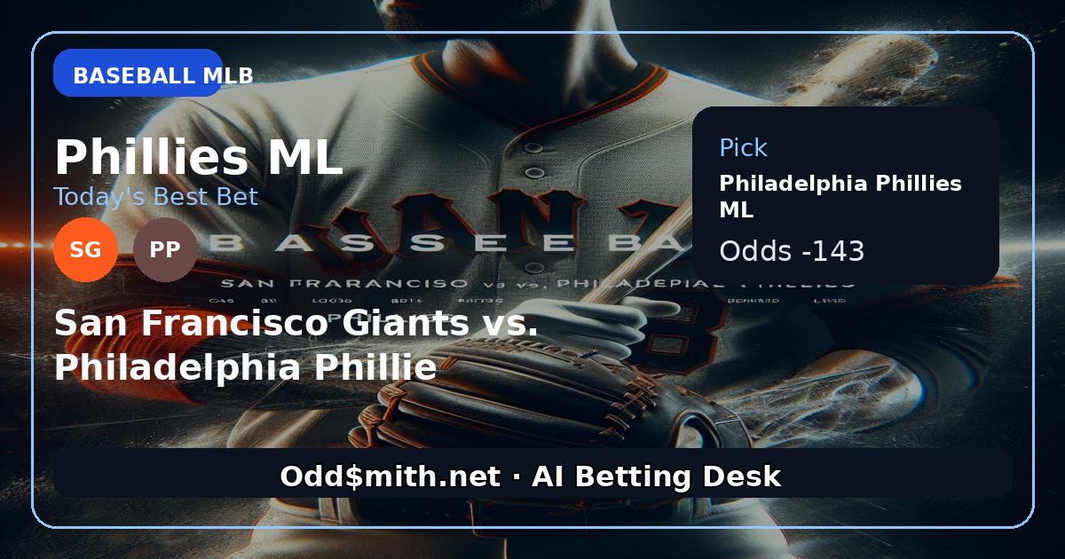 MLB Preview: Phillies at Giants - Why Philly's Moneyline is the Play