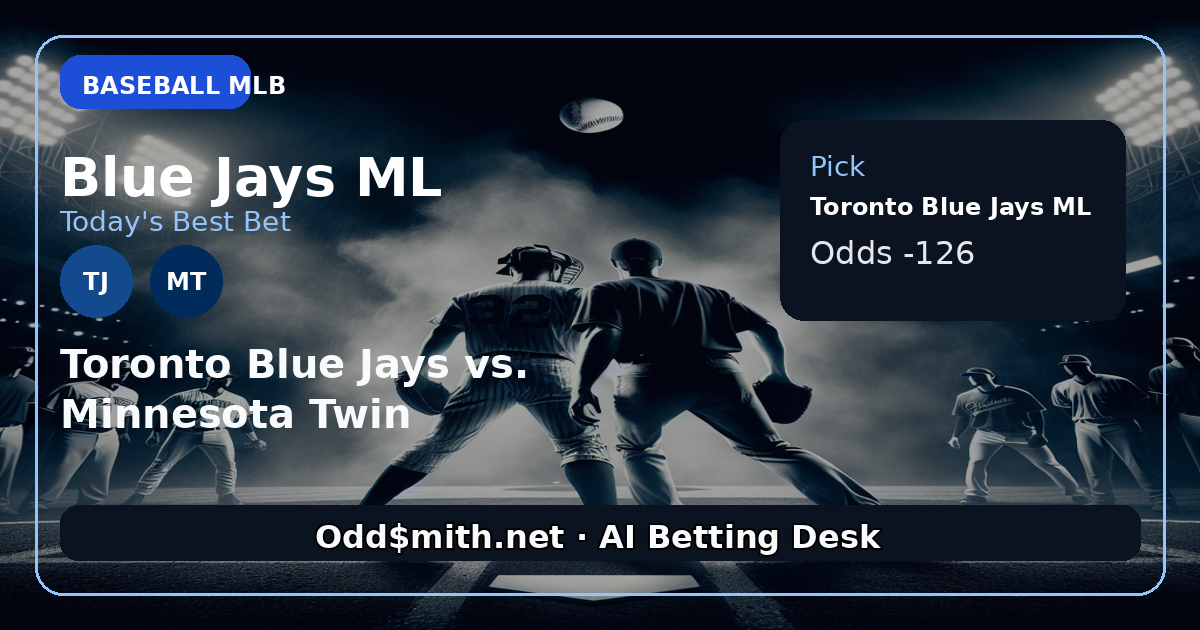 Blue Jays -126: Pitching Edge Over Injured Twins