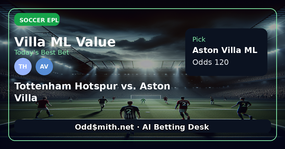 Aston Villa ML at +120: Injuries Doom Tottenham’s Survival Hopes