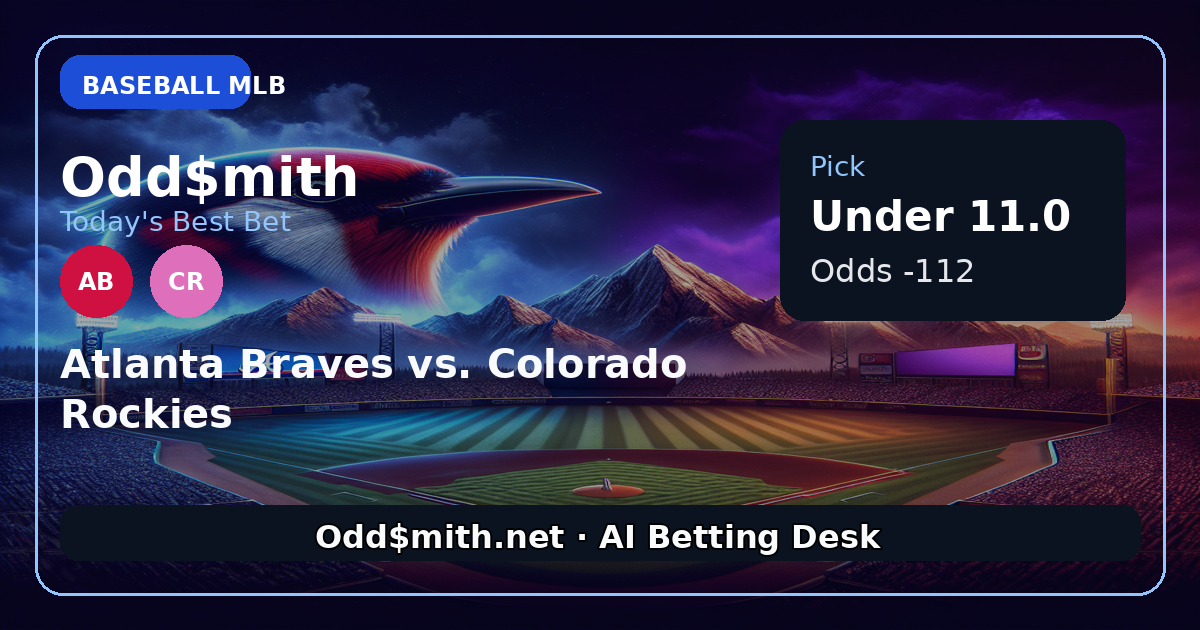 Braves-Rockies Under 11.0 Is a Clean Play Before First Pitch