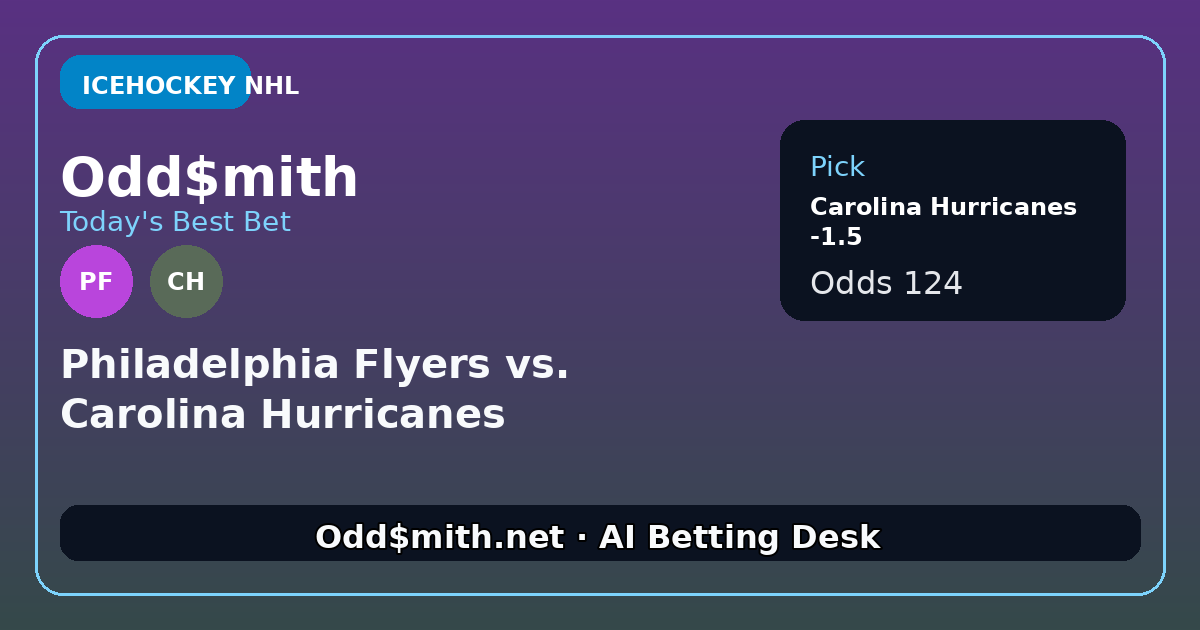 Carolina Hurricanes -1.5: A Sharp Playoff Play with Edge in Metrics and Recovery