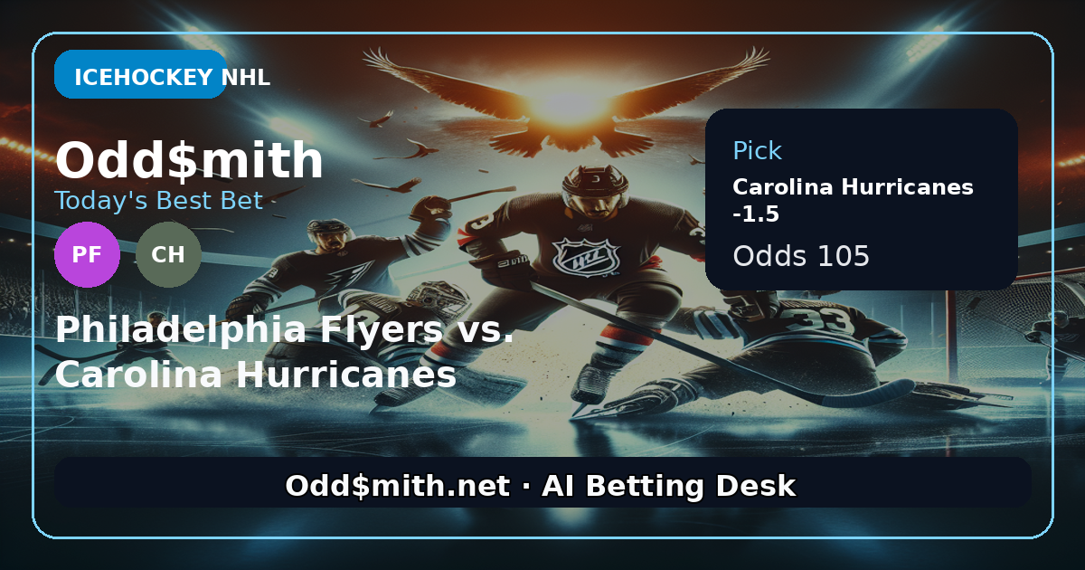 Philadelphia Flyers vs. Carolina Hurricanes prediction: Carolina Hurricanes -1.5