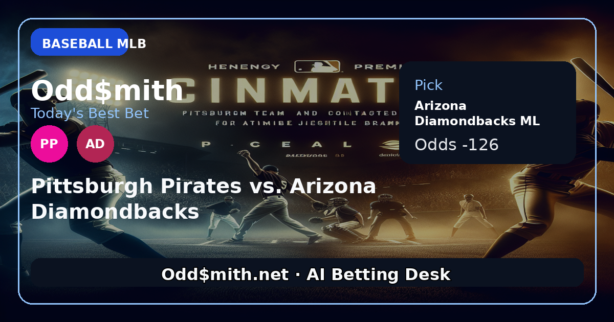 Pittsburgh Pirates vs. Arizona Diamondbacks prediction: Arizona Diamondbacks ML