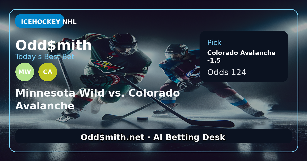 Minnesota Wild vs. Colorado Avalanche prediction: Colorado Avalanche -1.5
