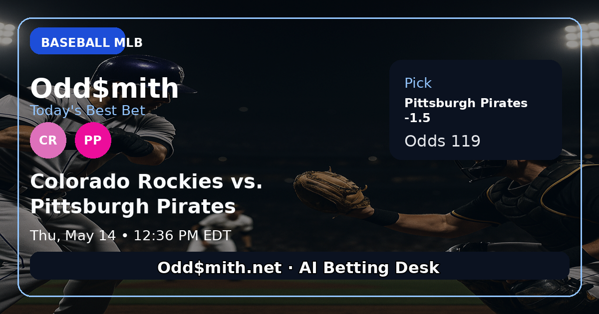Colorado Rockies vs. Pittsburgh Pirates prediction: Pittsburgh Pirates -1.5
