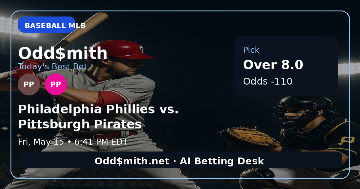 Philadelphia Phillies vs. Pittsburgh Pirates prediction: Over 8.0