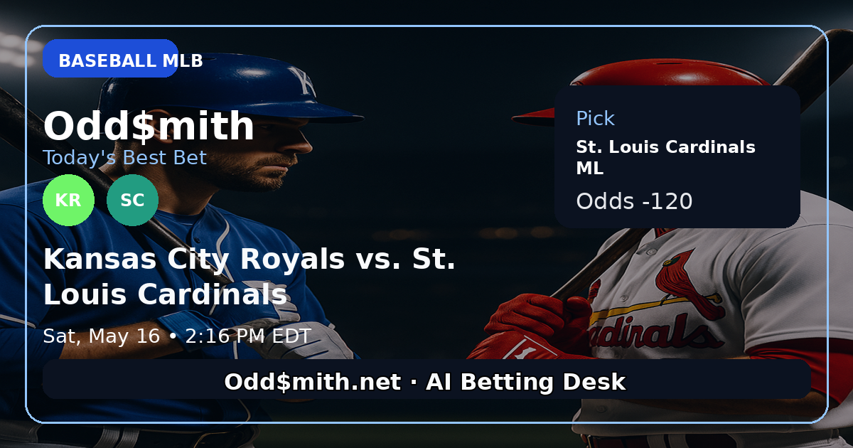 Kansas City Royals vs. St. Louis Cardinals prediction: St. Louis Cardinals ML