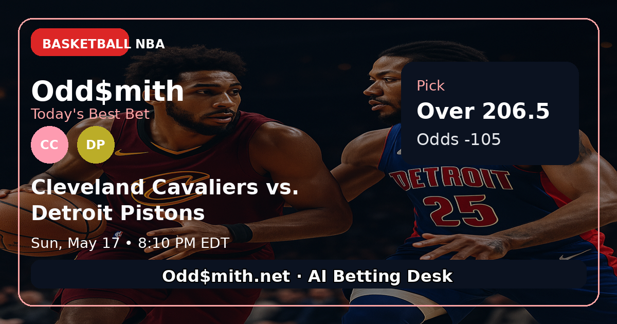 Cleveland Cavaliers vs. Detroit Pistons prediction: Over 205.5