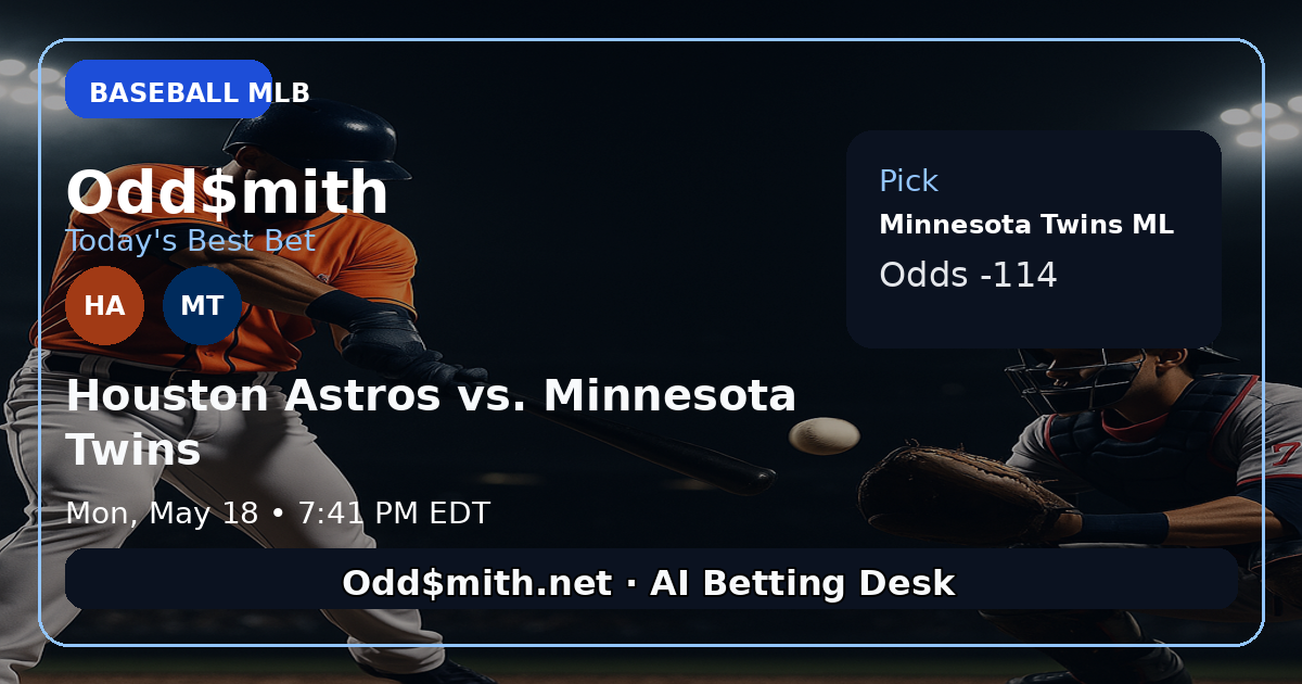 Houston Astros vs. Minnesota Twins prediction: Minnesota Twins ML