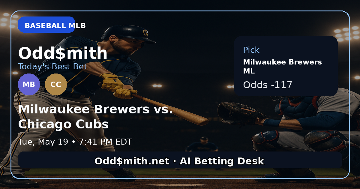 Milwaukee Brewers vs. Chicago Cubs prediction: Milwaukee Brewers ML