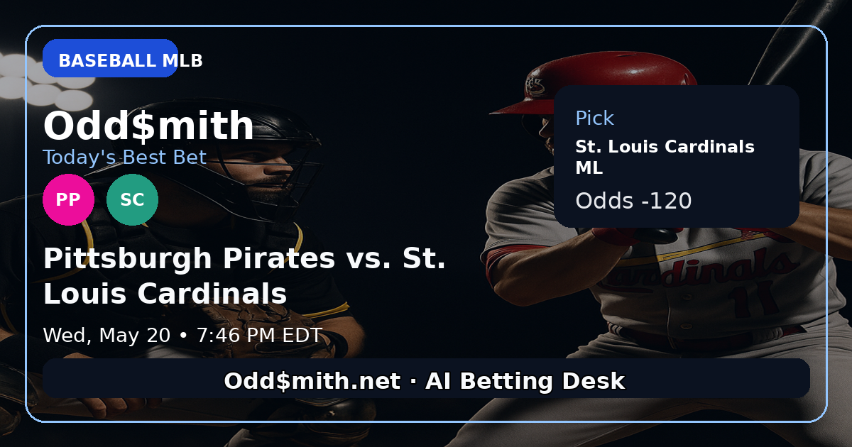 Pittsburgh Pirates vs. St. Louis Cardinals prediction: St. Louis Cardinals ML