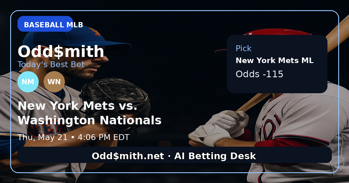 New York Mets vs. Washington Nationals prediction: New York Mets ML