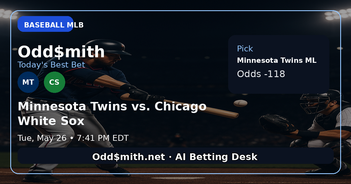 Minnesota Twins vs. Chicago White Sox prediction: Minnesota Twins ML