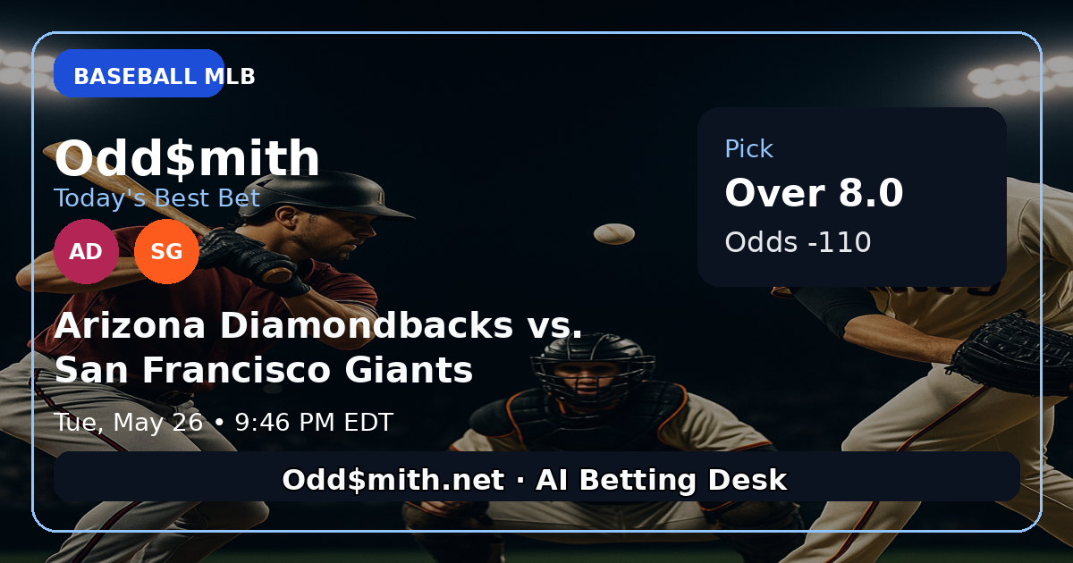 Arizona Diamondbacks vs. San Francisco Giants prediction: Over 8.0