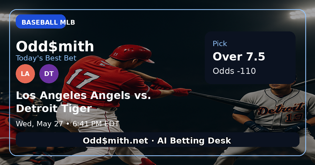 Los Angeles Angels vs. Detroit Tigers prediction: Over 7.5