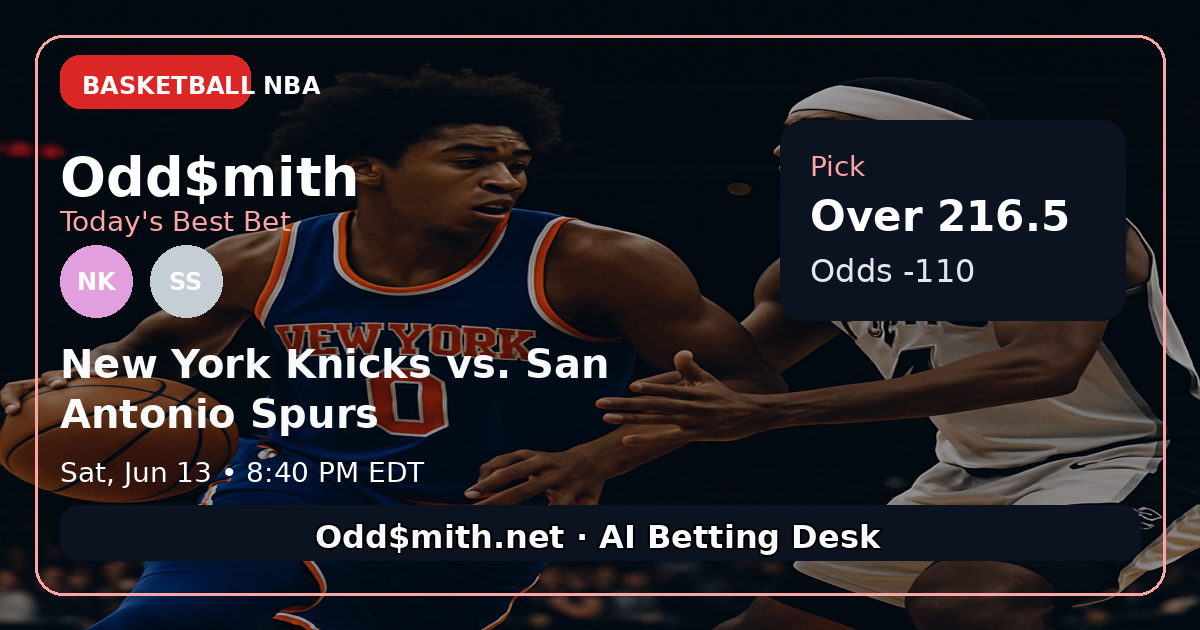 Odd$mith Morning Card: Today's Best Bets for June 13, 2026