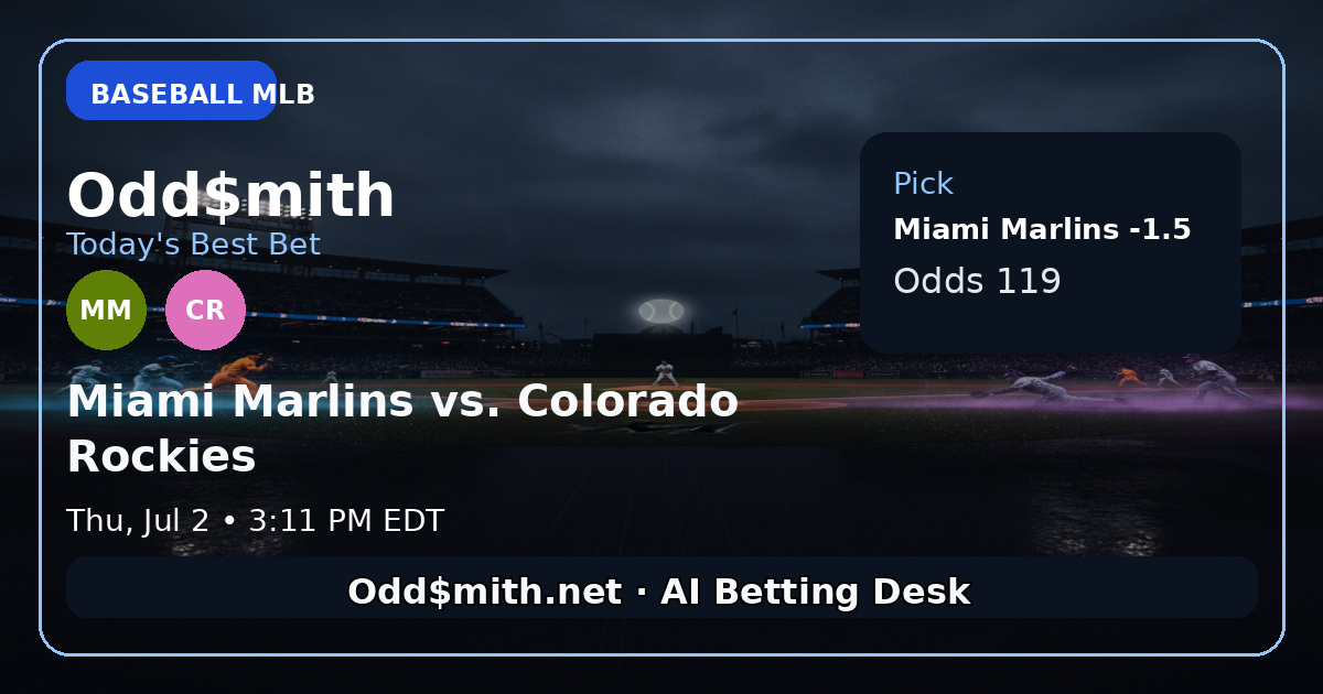 Odd$mith Morning Card: Today's Best Bets for July 2, 2026
