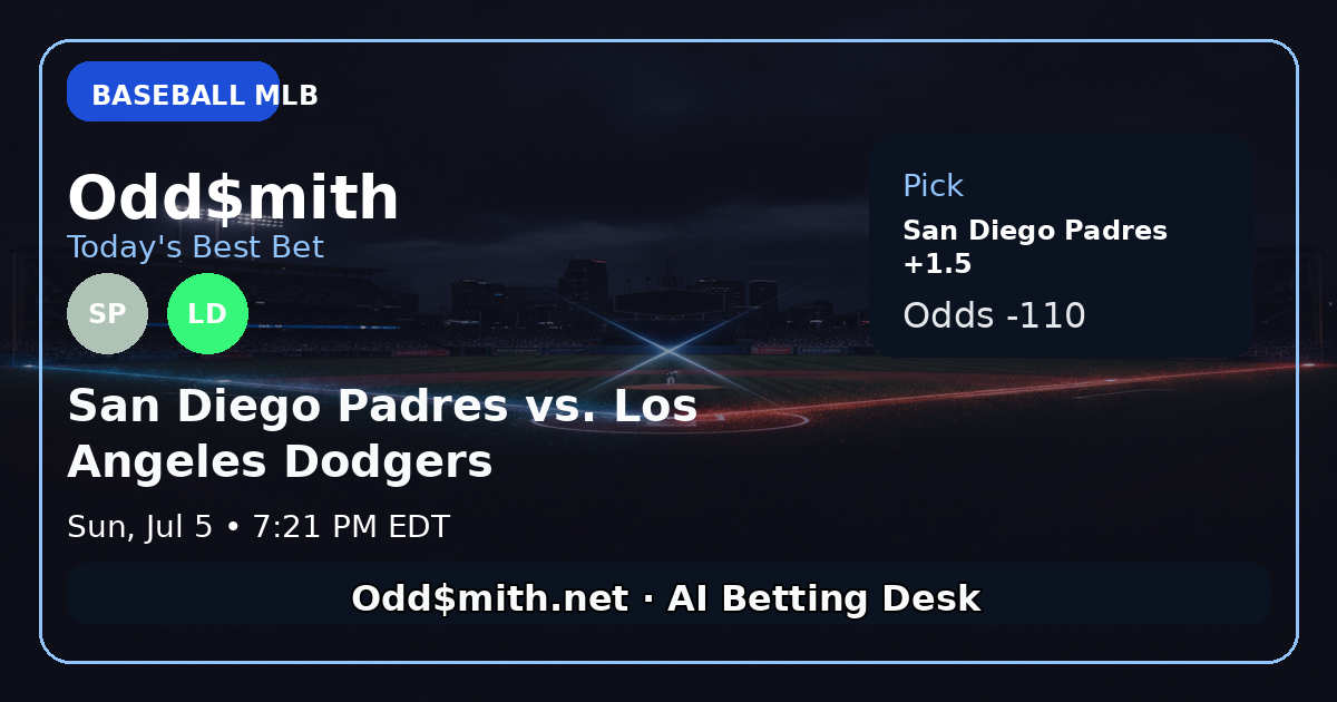 San Diego Padres vs. Los Angeles Dodgers prediction: San Diego Padres +1.5