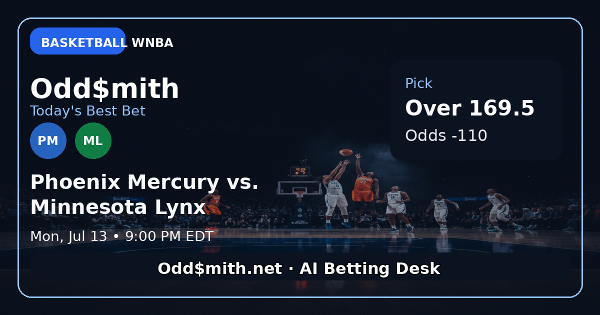 Phoenix Mercury vs. Minnesota Lynx prediction: Over 169.5