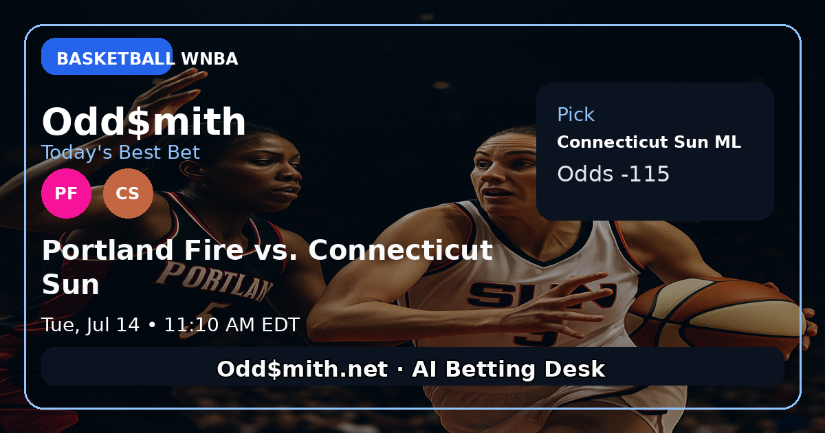 Portland Fire vs. Connecticut Sun prediction: Connecticut Sun ML