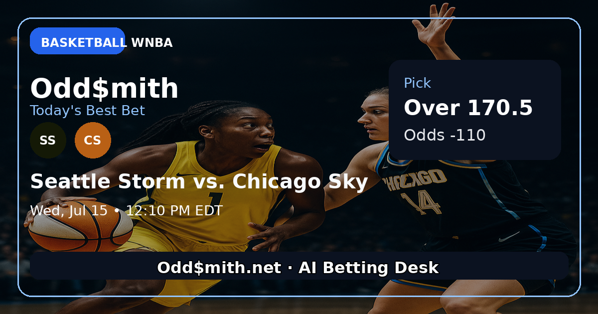 Seattle Storm vs. Chicago Sky prediction: Over 170.5