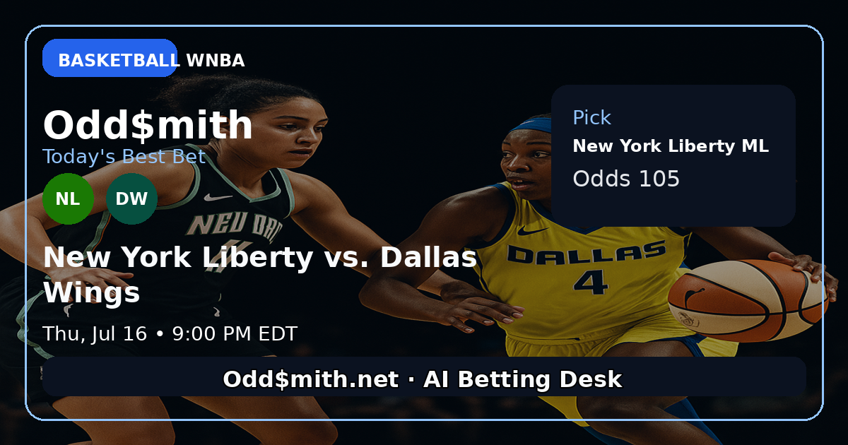 New York Liberty vs. Dallas Wing prediction: New York Liberty ML