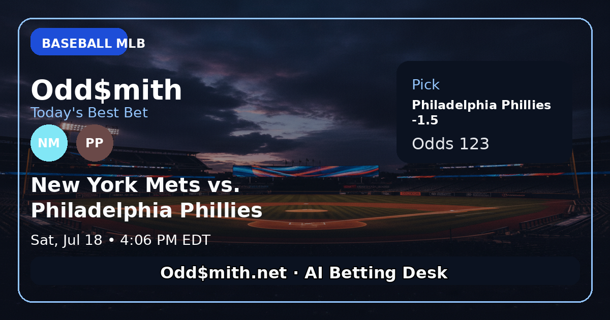 Odd$mith Morning Card: Today's Best Bets for July 18, 2026